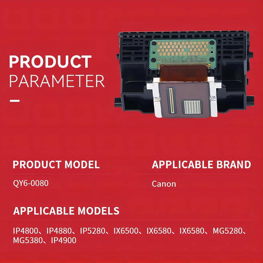 QY6-0080 Printhead Replacement for IX6580 IP6500 IP4880 IP4980 MG5280 MG5380 MG5250 MX888 XP6700 Printer