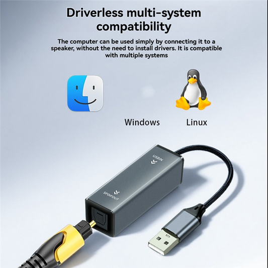 A25P USB To Optical Audio Converter USB To SPDIF Adapter 24Bit/96KHZ Audio Adapter For Connecting Laptop To Soundbar