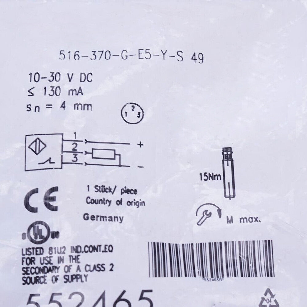 Inductive Sensor Replacement For BES 516-370-G-E5-Y-S49