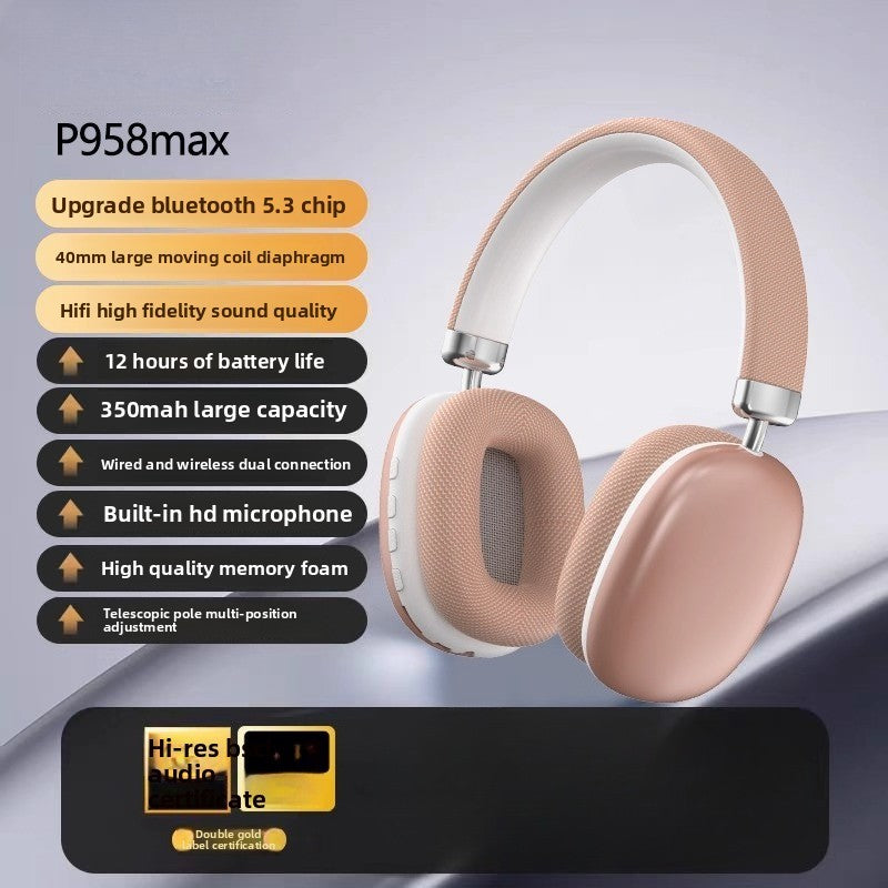 P958MAX wireless headset Bluetooth headset with long battery life Type-C headset for wired gaming
