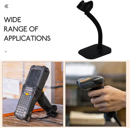 Barcode Scanner Stand Hands Free, Adjustable Scanner Holder HS10 Barcode Scanning Bar-Code Reader Cradle Holder Base for  Retail Store School Library Warehouse