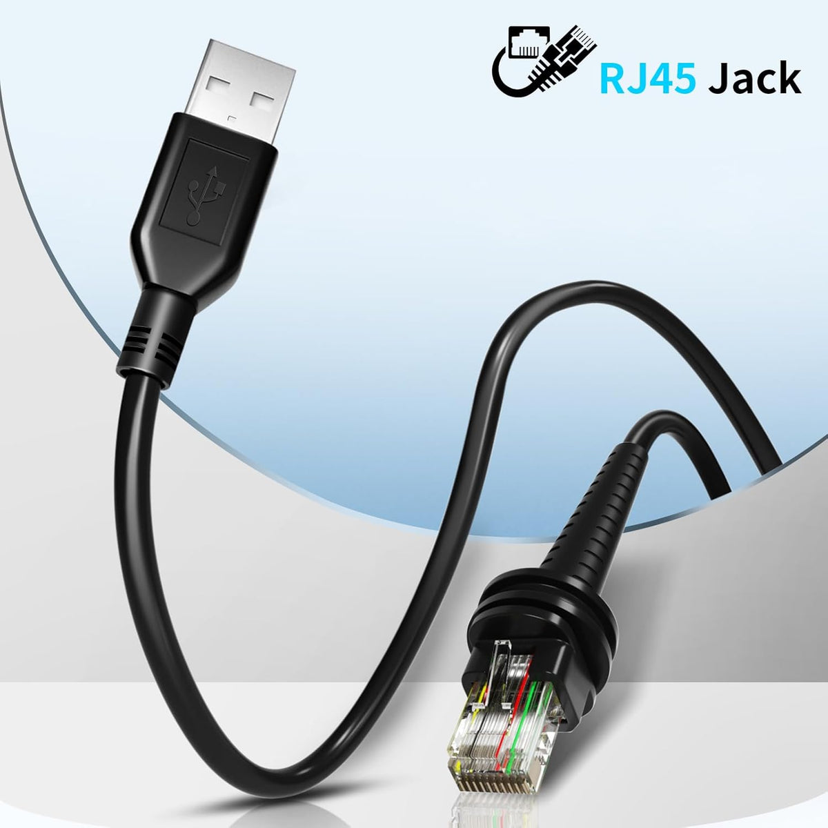 16.4ft Scanner Cable RJ45 Coiled Scanner Cable for Honeywell 1200G Cable 1202G 1250G 1300G 1400G 1500G 1900G-HD  1452G 1911i 1980i 1981i-FR CBL-500-300-S00 USB Cord