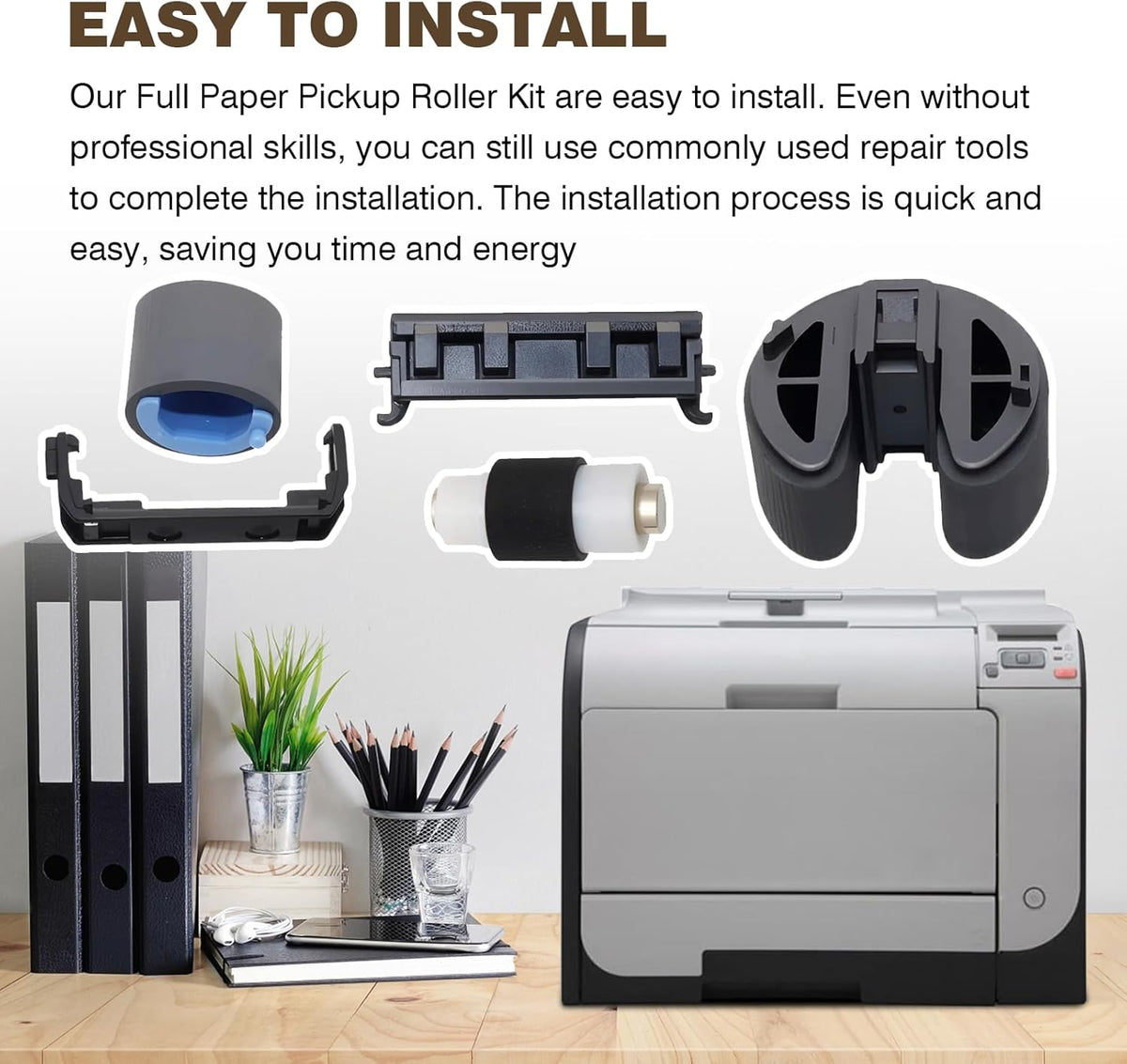 Full Paper Pickup Roller Kit Compatible for HP Printer CP2025 CP1210 CP1215 CP1515 CP1525 CP1518 CM2320 M451DN M475 M476