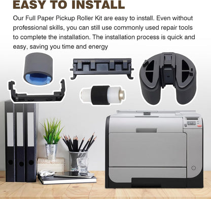 Full Paper Pickup Roller Kit Compatible for HP Printer CP2025 CP1210 CP1215 CP1515 CP1525 CP1518 CM2320 M451DN M475 M476