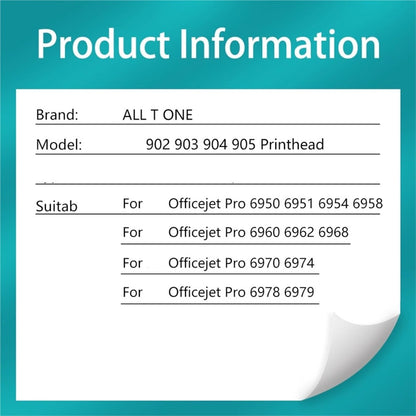 Printhead Compatible for HP 902 903 904 905 C2P18A - Fits Officejet 6950 6970 6978 6979 6960 6670 6958 6975 6974 6962 Model Printers