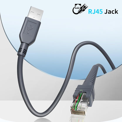 (2PCS) 6.5ft Scanner Charger Cable for Symbol/Motorola DS8108 Scanner Cable LS2208 LS4278 LS3578 DS2208 DS6878 DS9808 DS4208 DS9208 LI4278 USB Cable CBA-U01-S07ZAR