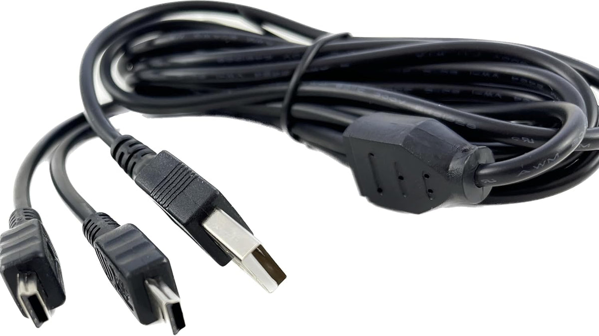 10FT-MINI-USB Splitter Cable Compatible for  Epson Workforce DS-30, DS-40 Portable Scanner