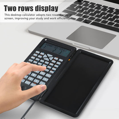 Scientific Calculator Advanced Functions Two Rows LCD Display Writing Tablet Multifunction Desk Calculator Small Size Office School Accountants