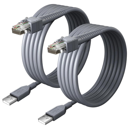 (2PCS) 6.5ft Scanner Charger Cable for Symbol/Motorola DS8108 Scanner Cable LS2208 LS4278 LS3578 DS2208 DS6878 DS9808 DS4208 DS9208 LI4278 USB Cable CBA-U01-S07ZAR