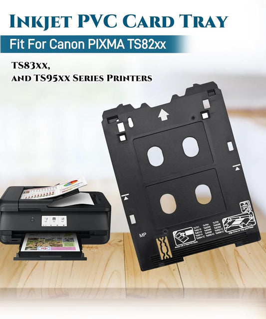 Inkjet PVC ID Card Tray Fits for Canon PIXMA TS701 TS702 TS703 TS704 TS705 TS709 TS82xx,TS83xx,TS95xx Series Printers (Canon MP/Multi-Purpose Tray Printers)