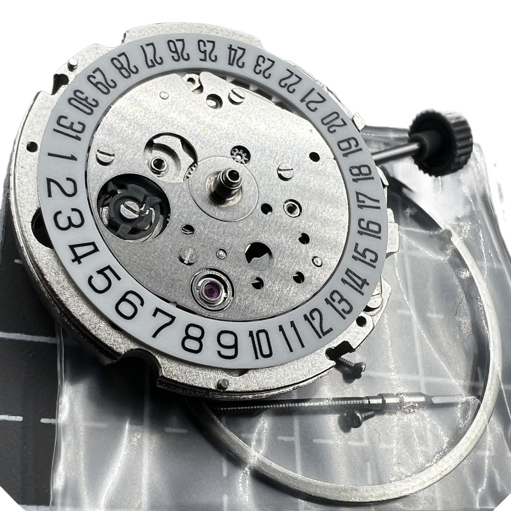 8215 Date At 6 White Dial Automatic Mechanical Movement for Miyota/Citizen