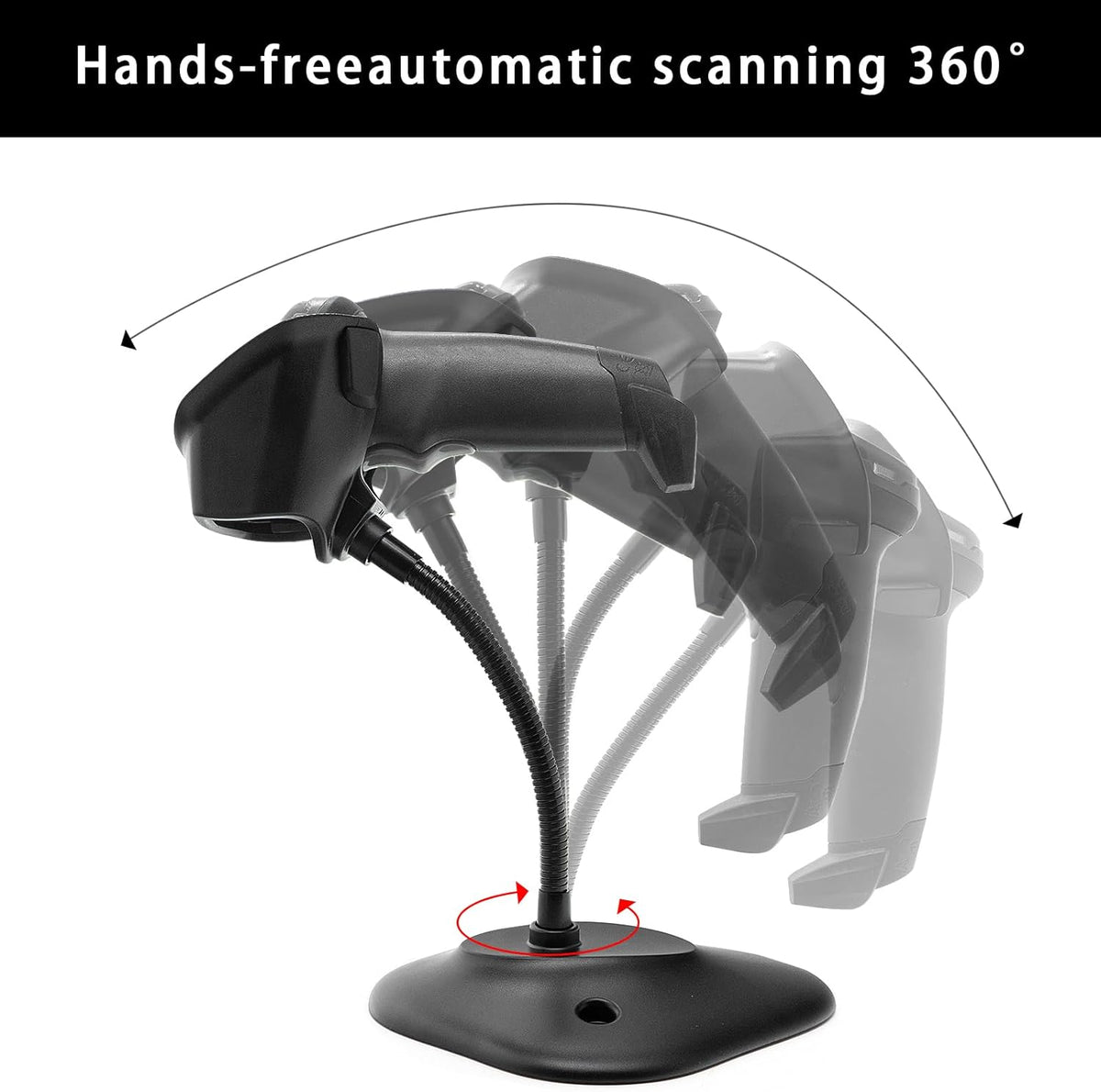 Universal Barcode Scanner Holder Compatible with Zebra Symbol DS4308, DS2208, DS2278, DS4608, DS8108 - PN: 20-71043-04R