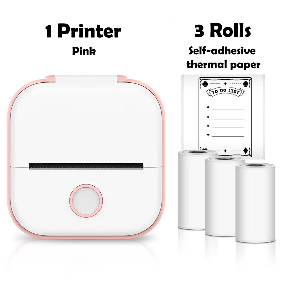 Printers Phomemo T02 Mini Portable Thermal Printing 53Mm Sticker Wireless Inkless Pocket Self Adhesive Label 221220