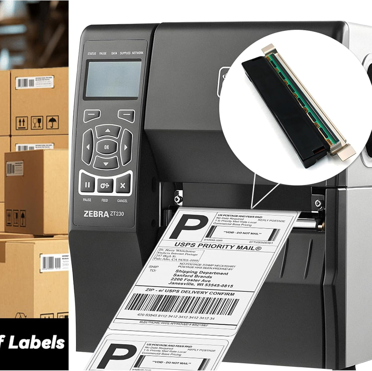 P1037974-010  Printhead for Zebra ZT230 ZT220 ZT210 Thermal Printer OEM Replacement 203dpi