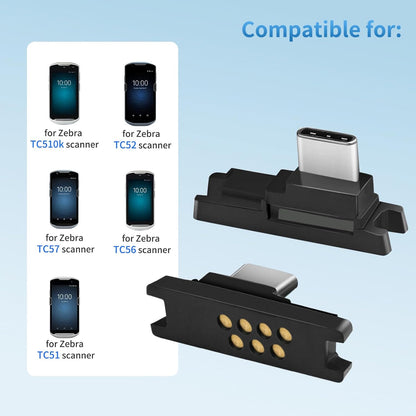 2PCS TC51 Charge Connector USB-C Charger Connector for Symbol Zebra TC51 TC510K TC52 TC56 TC57 Handheld Barcode Scanner Sync N Charge Connectors