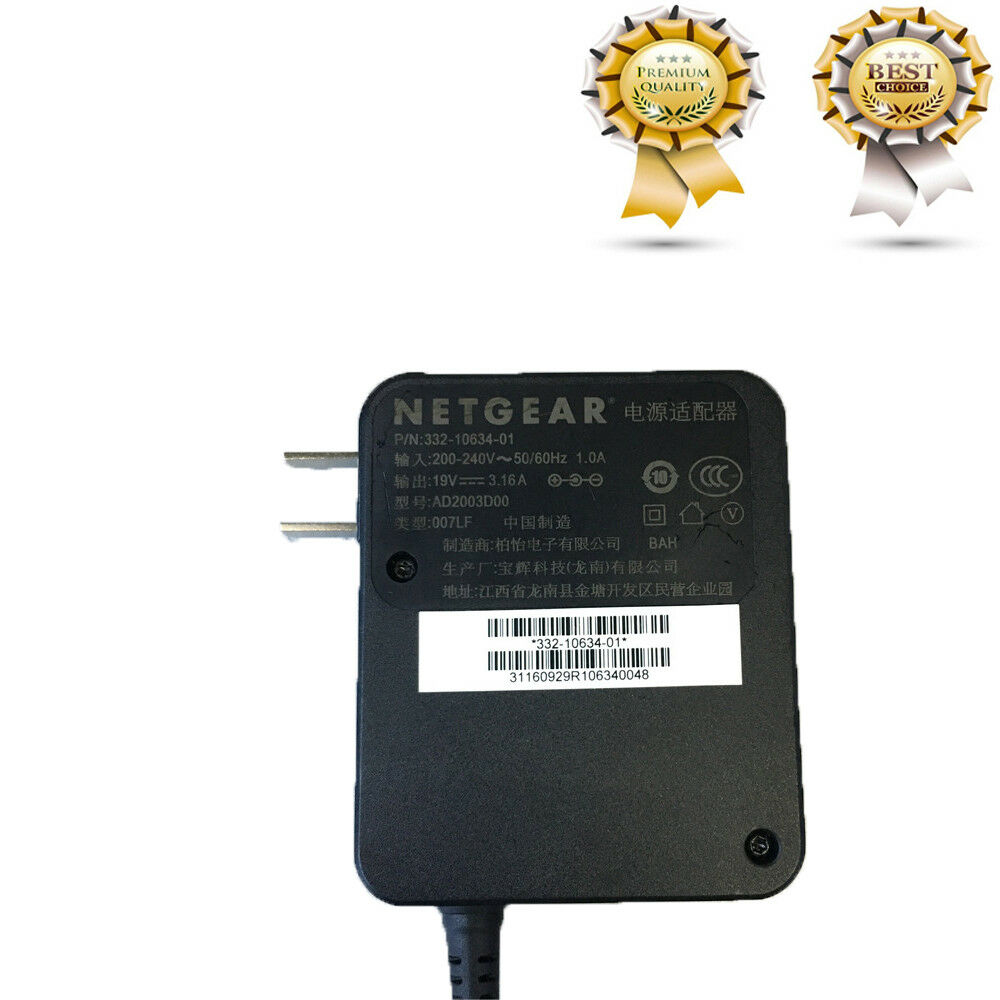 Adapter  For NETGEAR Wifi Router R8500 R8000 X8 AC5300 19V 3.16A