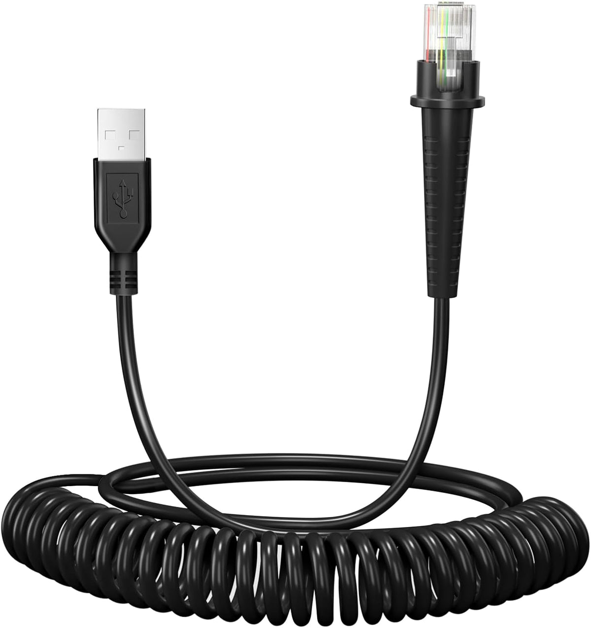 9.84ft Barcode Scanner Cable for Honeywell Scanner Cable MS9520 MS5145 MS1890 MS9524 MS9535 Voyager MS9540 MK9540 MS9541 MS9544 MS9590 MS9590i   USB Cable Coiled Cord