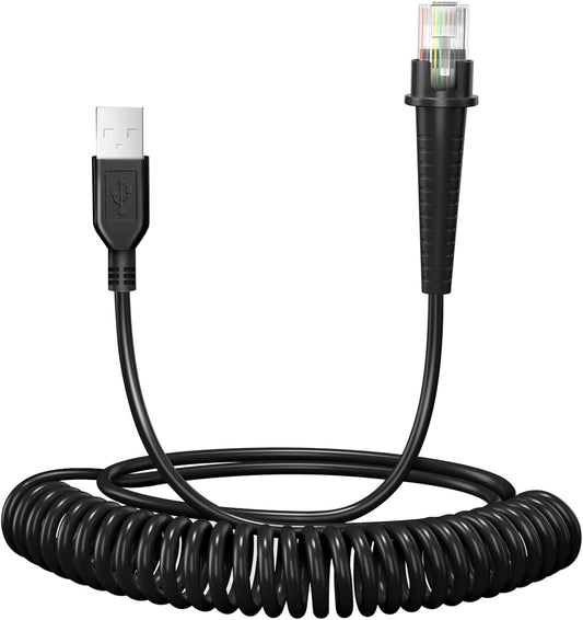 9.84ft Barcode Scanner Cable for Honeywell Scanner Cable MS9520 MS5145 MS1890 MS9524 MS9535 Voyager MS9540 MK9540 MS9541 MS9544 MS9590 MS9590i   USB Cable Coiled Cord