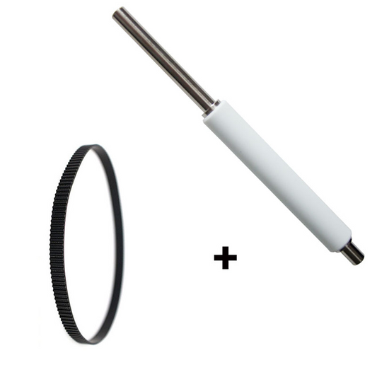 1 Set G77023M Platen Roller + 20006 Main Drive Belt Compatible For Zebra S4M 203dpi Thermal Barcode Label Printers