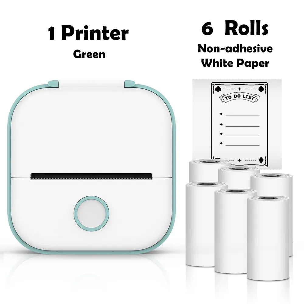 Printers Phomemo T02 Mini Portable Thermal Printing 53Mm Sticker Wireless Inkless Pocket Self Adhesive Label 221220