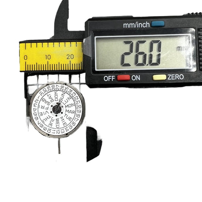 ETA 955.122 Quartz Movement Double Calendar 3 Hands Movement
