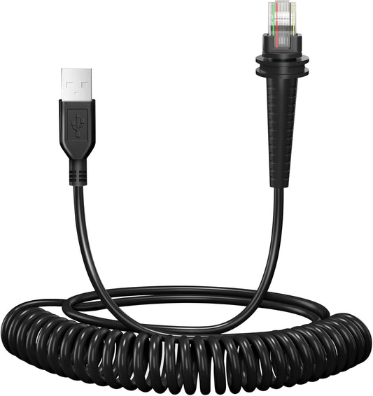 16.4ft Scanner Cable RJ45 Coiled Scanner Cable for Honeywell 1200G Cable 1202G 1250G 1300G 1400G 1500G 1900G-HD  1452G 1911i 1980i 1981i-FR CBL-500-300-S00 USB Cord