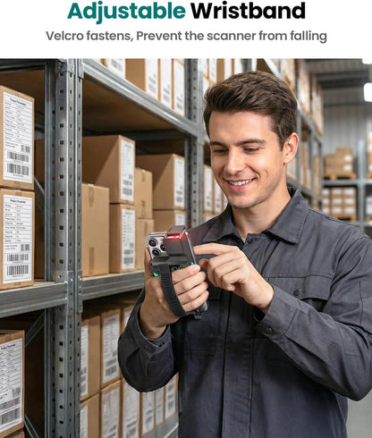 Bluetooth Barcode Scanner Wireless: 2D 1D Scanners  Back ClipUSB Wired and 2.4G QR Bar Code Reader Compatible for UPC ISBN PDF417 Data Matrix for Warehouse Library etc.