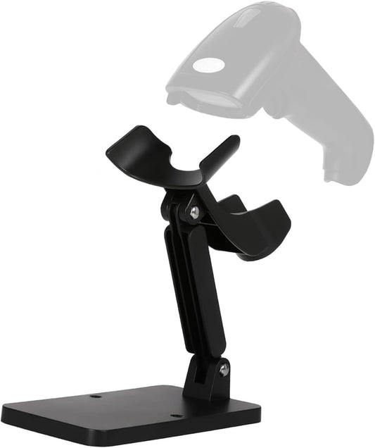 Universal Plastic Scanner Holder,Adjustable Barcode Scanner Stand for Office and Retail Desk Use,Black,Pack of 1