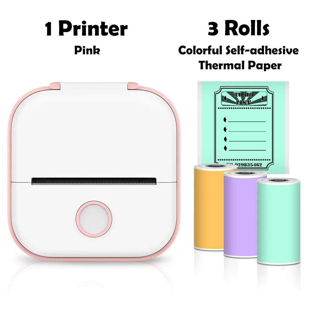 Printers Phomemo T02 Mini Portable Thermal Printing 53Mm Sticker Wireless Inkless Pocket Self Adhesive Label 221220