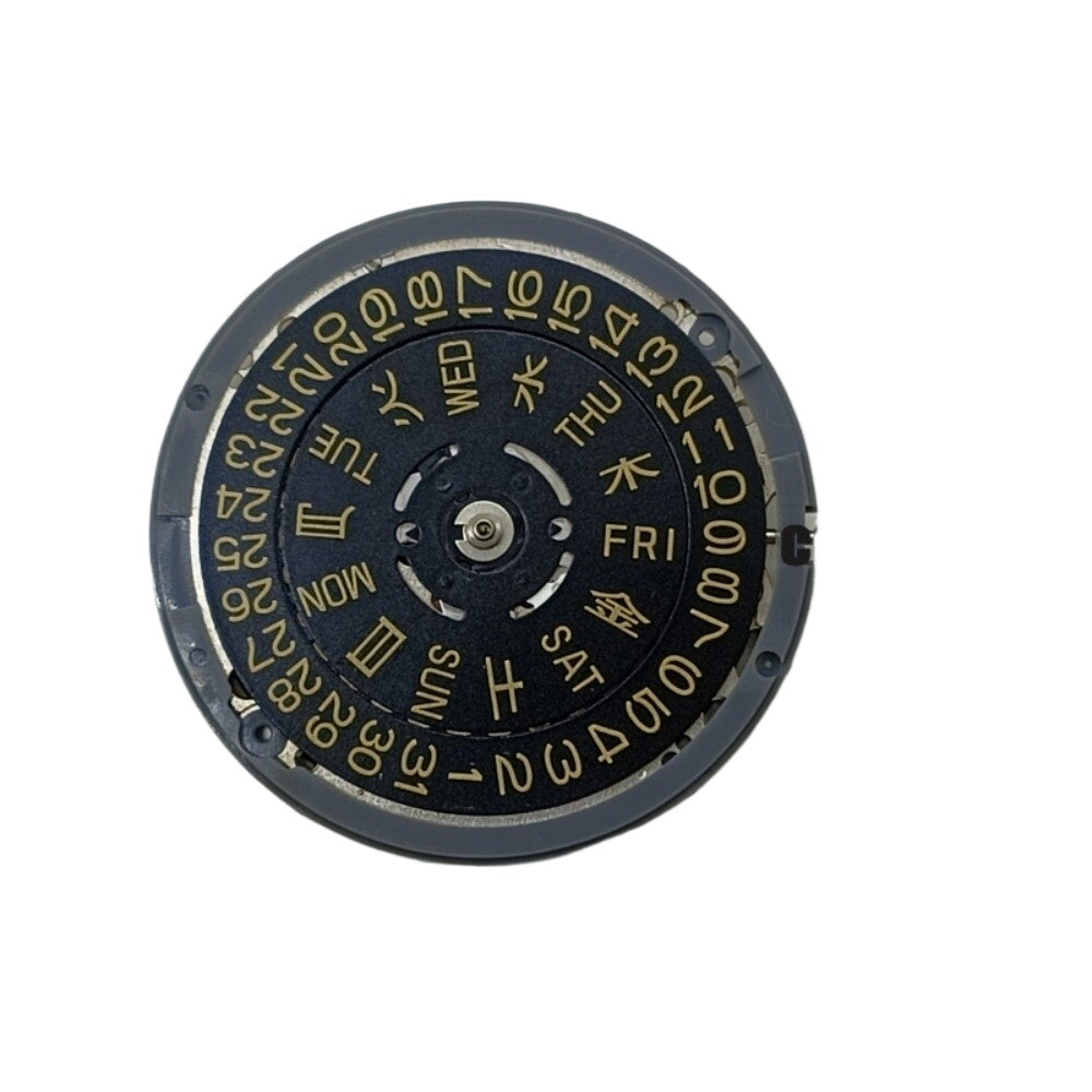 NH36 Crown At 3.0/3.8 Automatic Mechanical Movement Black Dial Golden Font
