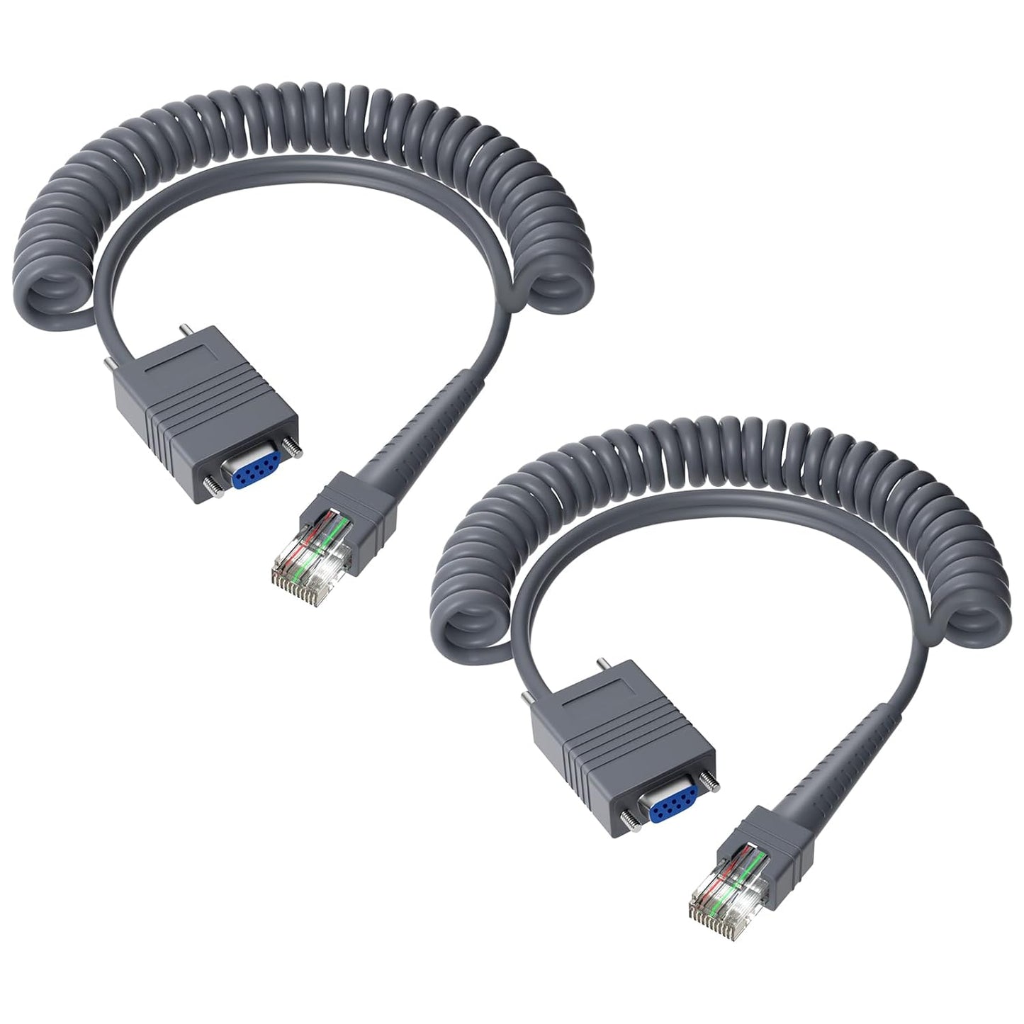 (2PCS) 16.4ft RJ45 to RS232 Barcode Scanner Cable RJ45 for Motorola/Symbol/Zebra DS2208 Cable LS2208 LS4278 LS3578 MC9190-G DS2278SR DS4308 DS6878 DS4208 DS8108 DS8178
