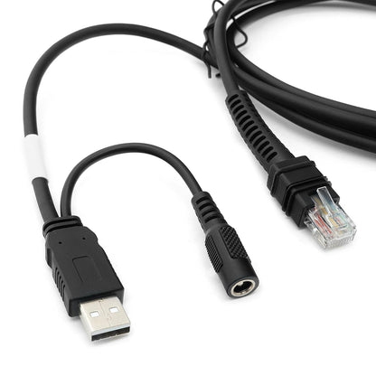 CBA-U42-S07PAR USB Cable for Zebra Symbol DS3678-DP LI3608 LI3678 DS3600 DS3608 DS8108  USB-A to RJ-45 Interface, 7ft(2.8m) Straight, 12V (Requires 12V Power Supply)