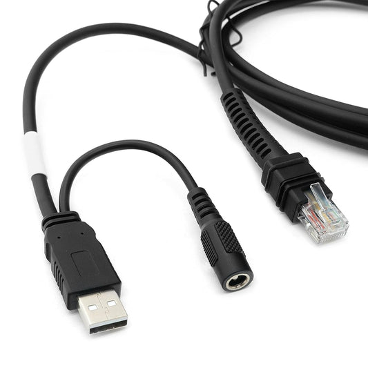 CBA-U42-S07PAR USB Cable for Zebra Symbol DS3678-DP LI3608 LI3678 DS3600 DS3608 DS8108 USB-A to RJ-45 Interface, 7ft (2.8m) Straight, 12V (Requires 12V Power Supply)