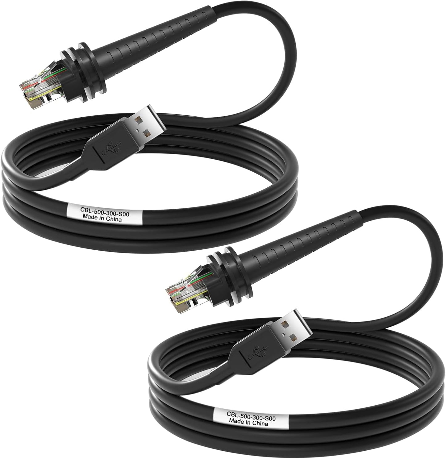 (2PCS) 6.5ft USB to RJ45 Scanner Cable CBL-500-300-S00 for Honeywell 1200G Cable 1202G 1250G 1300G 1400G 1500G 1900GHD 1900GSR 1902GHD 1902GSR 1452G 1470G 1472G 1950GHD