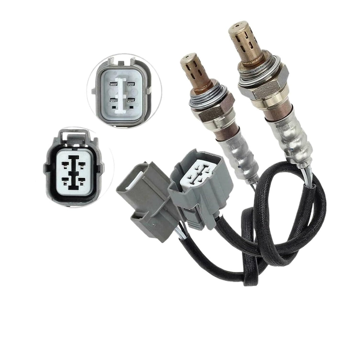 2pcs Oxygen O2 Sensor Upstream Downstream Front & Rear Compatible for Civic 1.7L 2001 2002 2003 2004 2005 D17A7 Engine 4 Wires