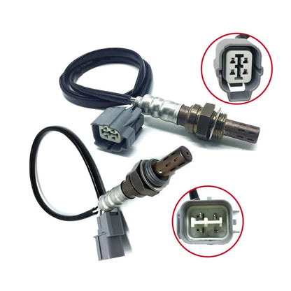 2pcs Oxygen O2 Sensor Upstream Downstream Front & Rear Compatible for Civic 1.7L 2001 2002 2003 2004 2005 D17A7 Engine 4 Wires