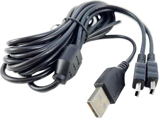 10FT-MINI-USB Splitter Cable Compatible for  Epson Workforce DS-30, DS-40 Portable Scanner