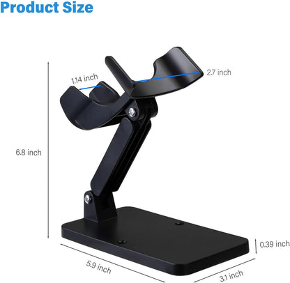 Universal Plastic Scanner Holder, Adjustable Barcode Scanner Stand for Office and Retail Desk Use, Black, Pack of 1
