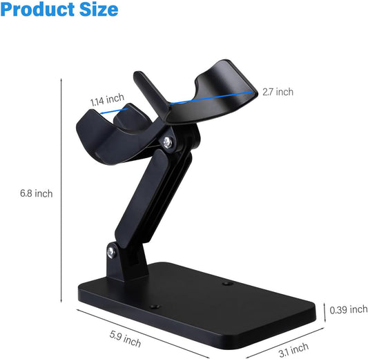 Universal Plastic Scanner Holder, Adjustable Barcode Scanner Stand for Office and Retail Desk Use, Black, Pack of 1