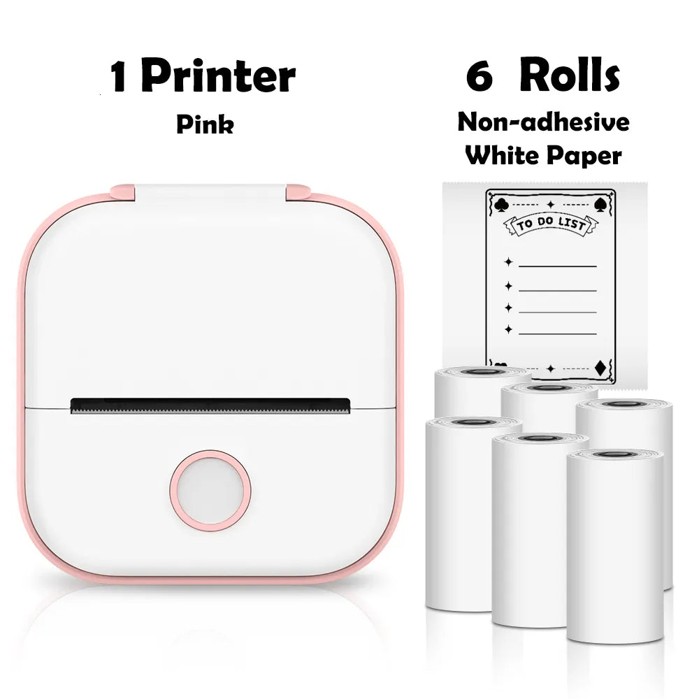 Printers Phomemo T02 Mini Portable Thermal Printing 53Mm Sticker Wireless Inkless Pocket Self Adhesive Label 221220