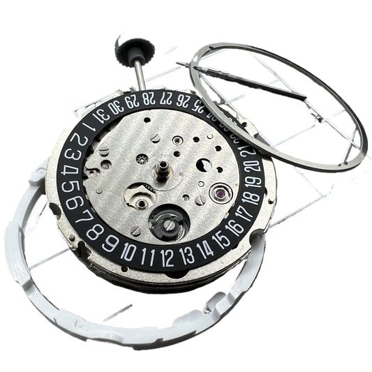 8215 Black Dial Date At 6  Automatic Mechanical Movement For Miyota/Citizen