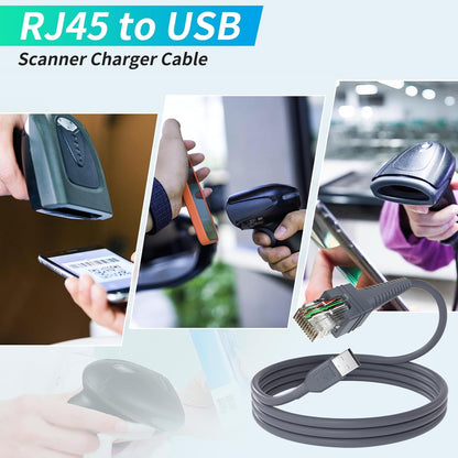 6PCS 6ft Barcode Scanner USB Cable GD4130 for Datalogic Gryphon GD4500 Cable GD4132 GD4310 GD4300 GD4330 GD4410 GD4430 GD4400 GPS4490 QD2100 QD2110 QD2130 QD2131