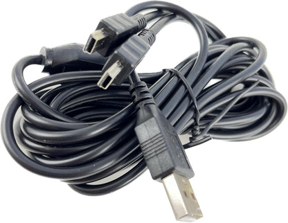 10FT-MINI-USB Splitter Cable Compatible for  Epson Workforce DS-30, DS-40 Portable Scanner
