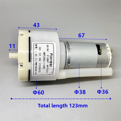 60mm DC 12V Large Flow Micro 555 Vacuum Pump Air Oxygen Pump DIY Inflator Packer
