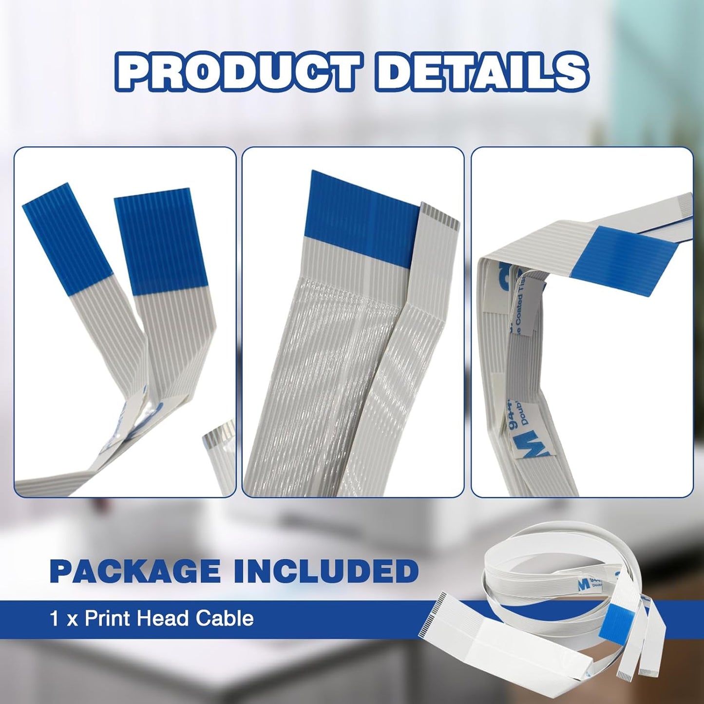 Printhead Printer Print Head Cable Compatible with Epson 1390 1400 1410 1430 L1800 1500W EP4004 R260 R360 R380 R390 RX580 RX590 Printer