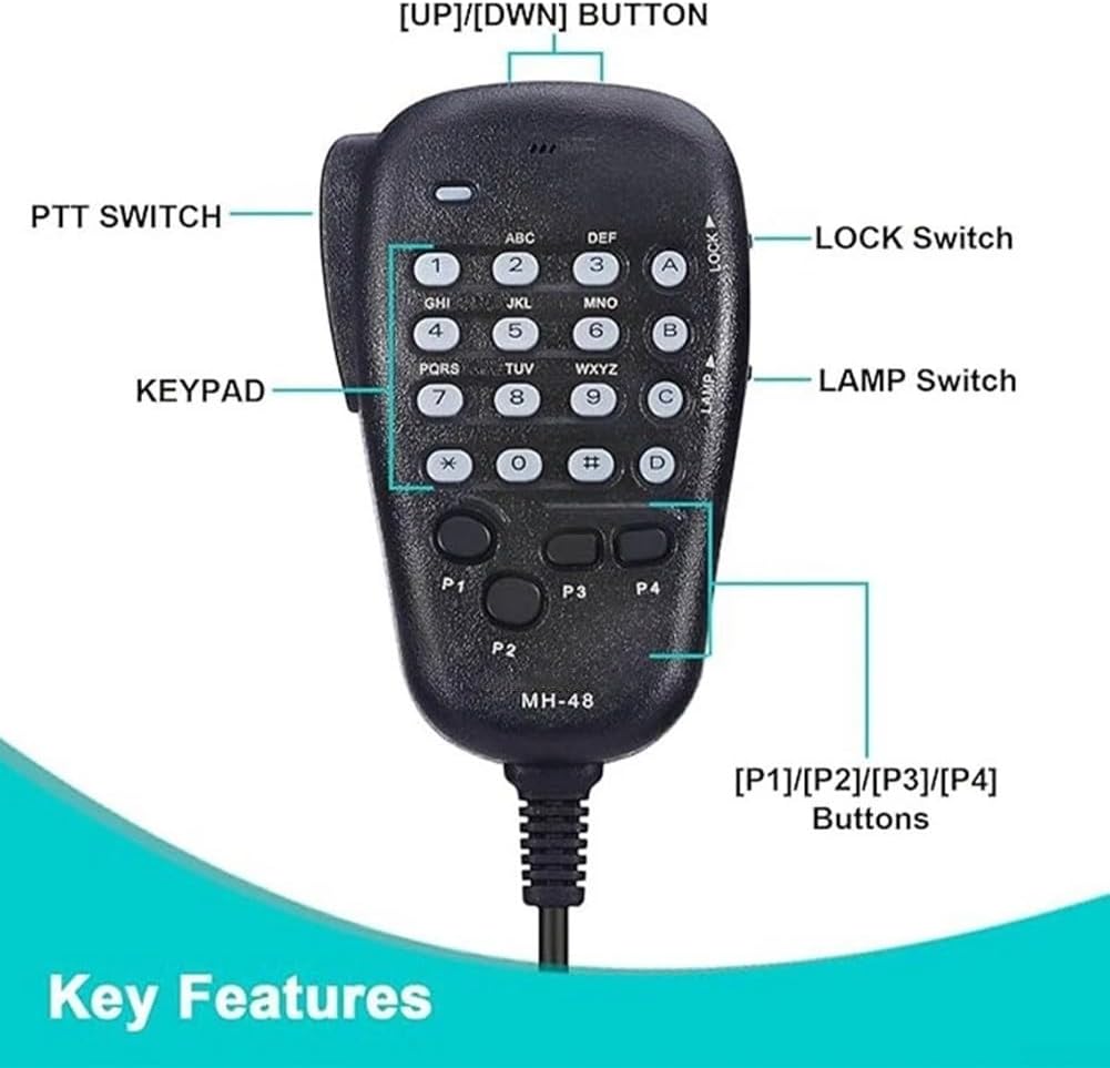 MH-31A8J Short Wave Microphone Fit for Yaesu FT-450 FT-450D FT-817 FT-817ND FT-818 FT-857 FT-857D FT-891 FT-897 FT-897D FT-897DM FT-900 FT-991 FT-991ARadio Handheld 8-Pin Modular