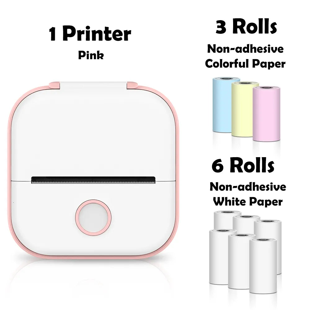 Printers Phomemo T02 Mini Portable Thermal Printing 53Mm Sticker Wireless Inkless Pocket Self Adhesive Label 221220