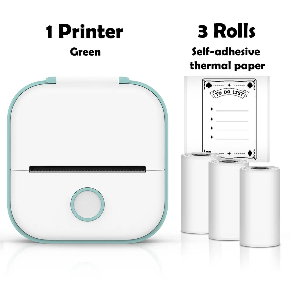 Printers Phomemo T02 Mini Portable Thermal Printing 53Mm Sticker Wireless Inkless Pocket Self Adhesive Label 221220