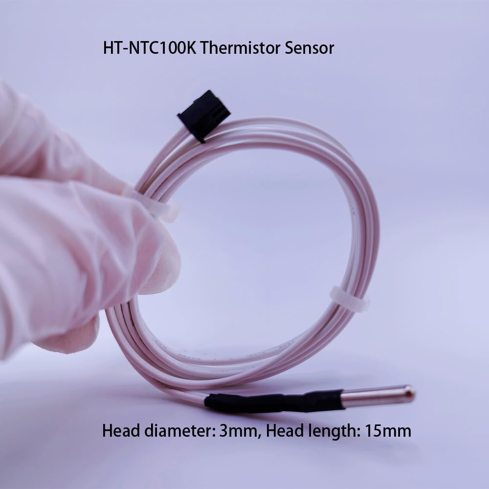 2Pcs 3D Printer Thermistor HT-NTC100K 3950  3x15mm XH2.54 2Pin  for Ender 3/Ender 3 v2/Ender 3 pro/Ender 5/CR10 Series V6