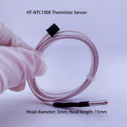2Pcs 3D Printer Thermistor HT-NTC100K 3950  3x15mm XH2.54 2Pin  for Ender 3/Ender 3 v2/Ender 3 pro/Ender 5/CR10 Series V6